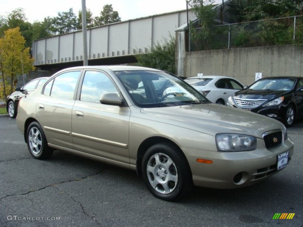 2002 Elantra GLS Sedan - Champagne Beige / Beige photo #3