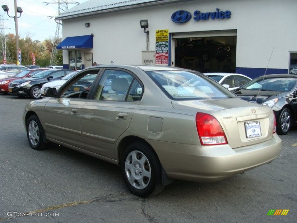 2002 Elantra GLS Sedan - Champagne Beige / Beige photo #6