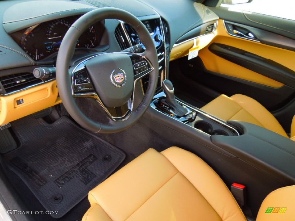 Caramel/Jet Black Accents Interior 2013 Cadillac ATS 2.5L Photo #72402643