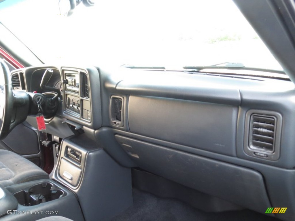 2002 Silverado 1500 LS Extended Cab - Dark Carmine Red Metallic / Graphite Gray photo #23