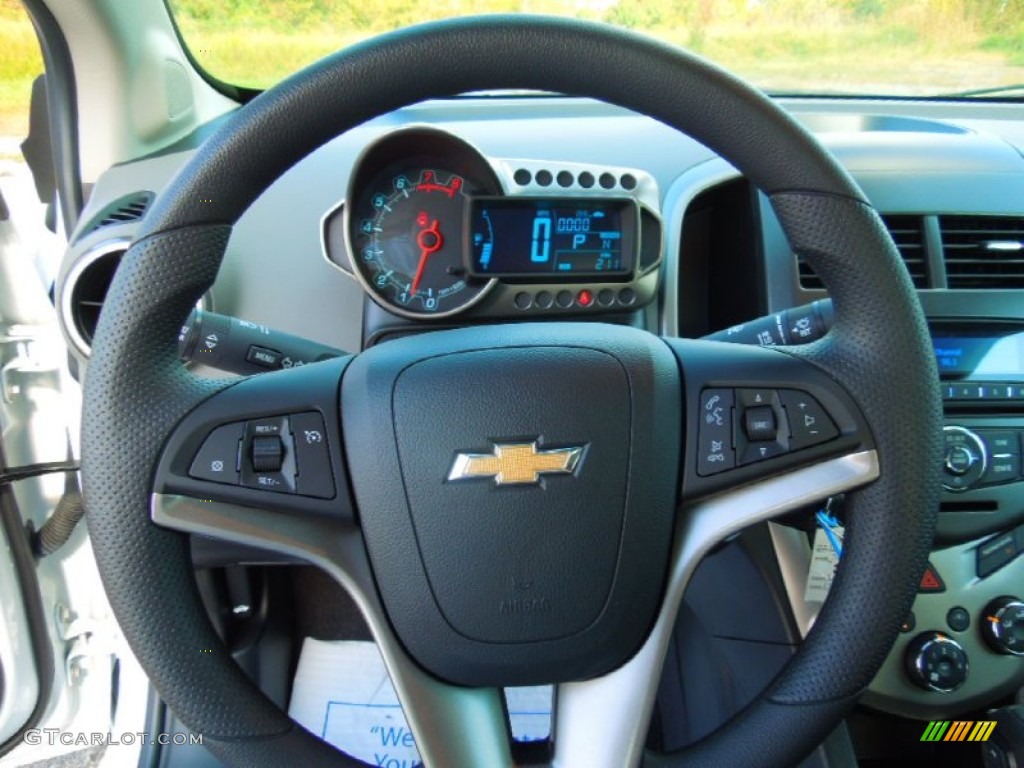 2012 Chevrolet Sonic LT Sedan Dark Pewter/Dark Titanium Steering Wheel Photo #72402965