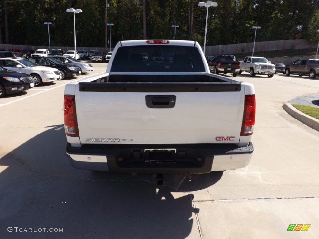 2013 Sierra 1500 SLE Crew Cab - White Diamond Tricoat / Very Dark Cashmere/Light Cashmere photo #4