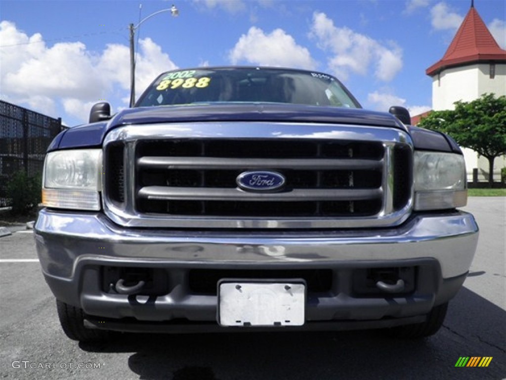 2002 F250 Super Duty XLT SuperCab - True Blue Metallic / Medium Flint photo #3