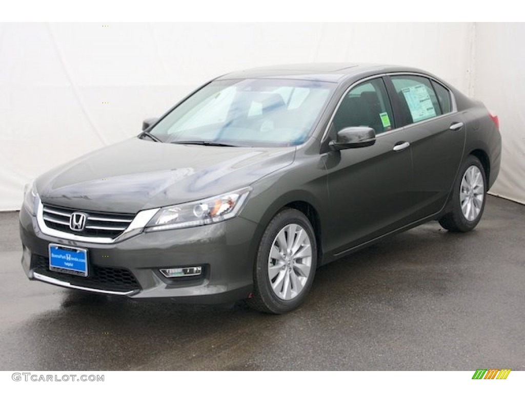 2013 Accord EX-L Sedan - Hematite Metallic / Black photo #3