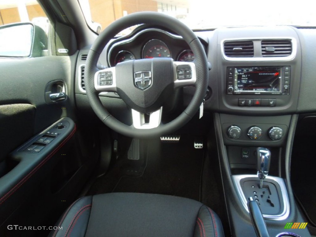 2013 Dodge Avenger R/T Black/Red Dashboard Photo 72406712