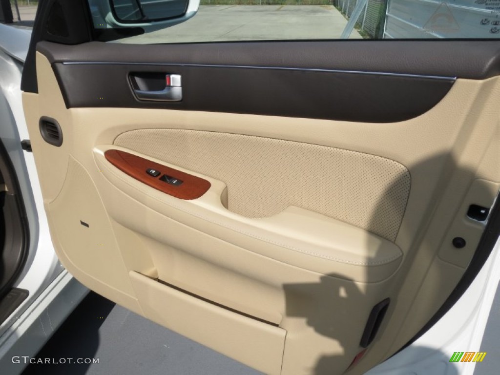 2013 Hyundai Genesis 3.8 Sedan Cashmere Door Panel Photo #72408096