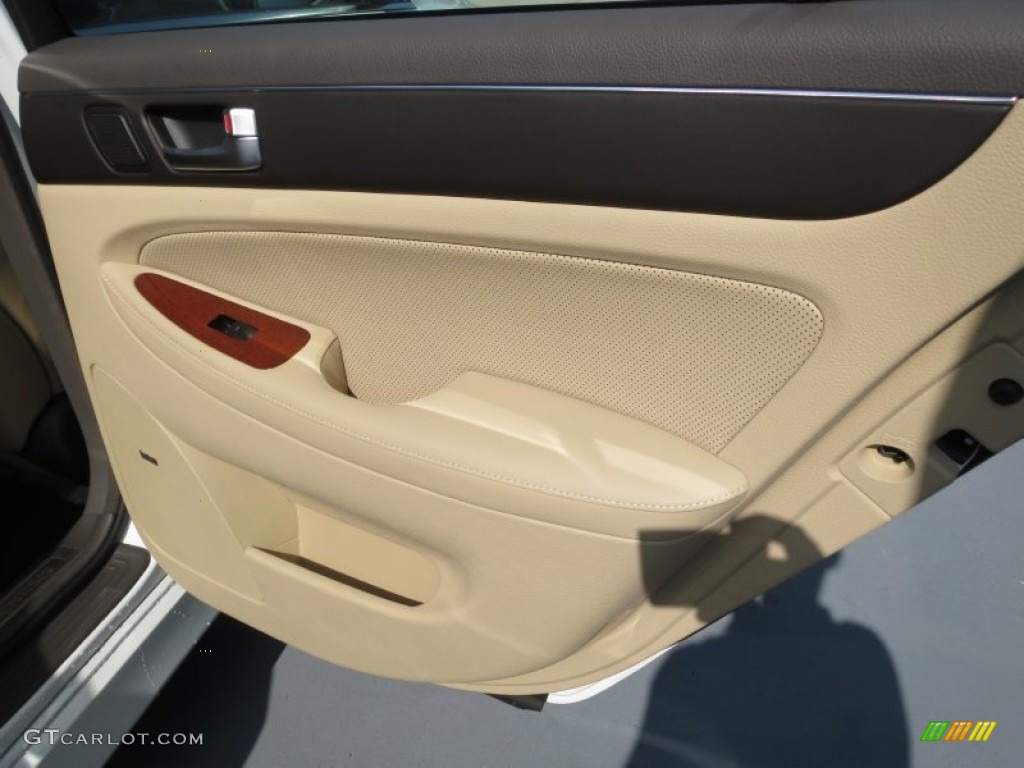 2013 Hyundai Genesis 3.8 Sedan Cashmere Door Panel Photo #72408158