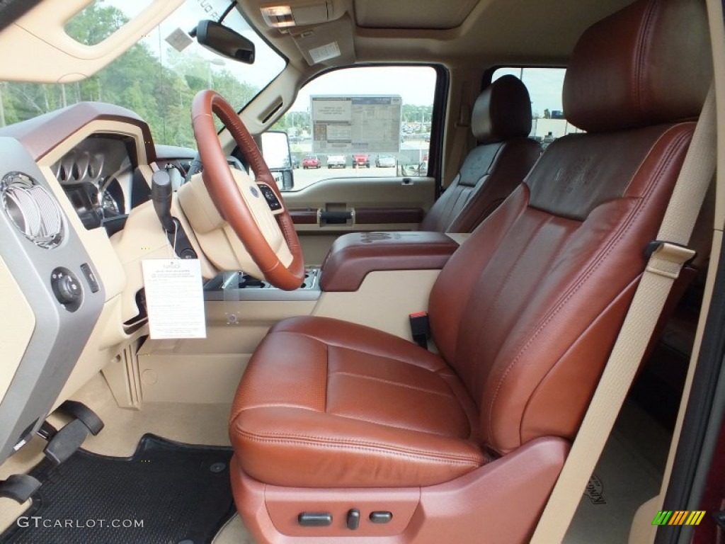 2012 F250 Super Duty King Ranch Crew Cab 4x4 - Autumn Red Metallic / Chaparral Leather photo #3