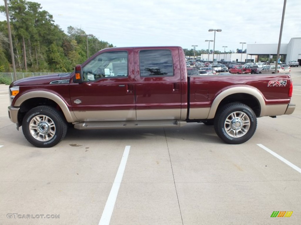 Autumn Red Metallic 2012 Ford F250 Super Duty King Ranch Crew Cab 4x4 Exterior Photo #72408526