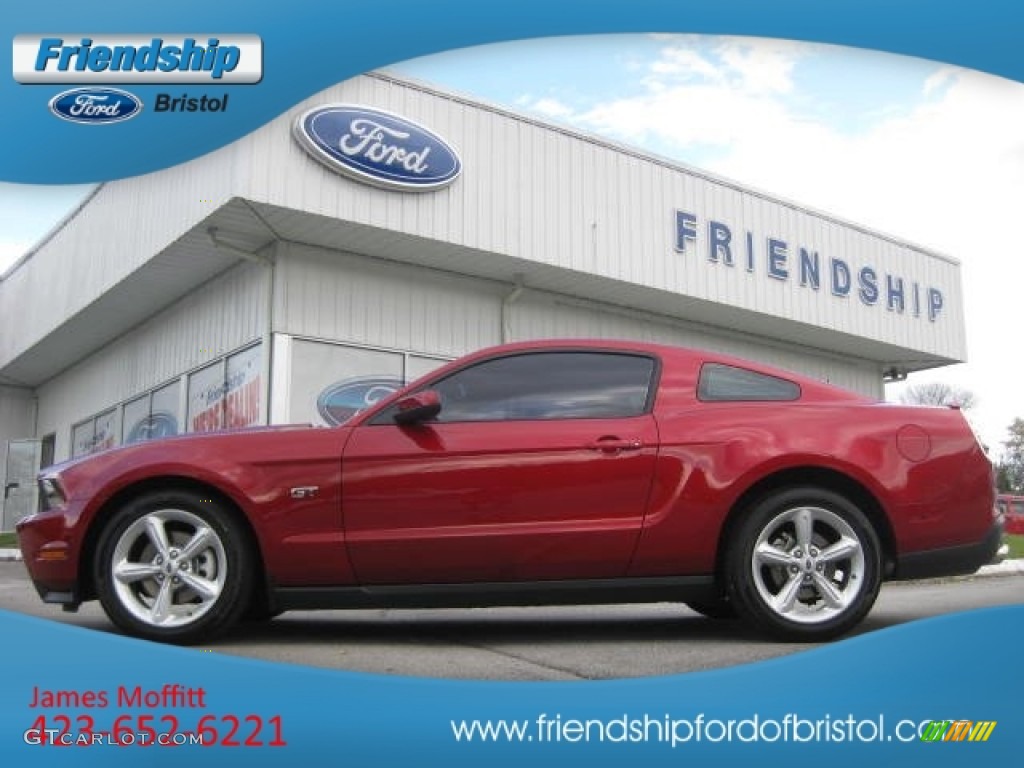 2010 Mustang GT Premium Coupe - Red Candy Metallic / Charcoal Black photo #1