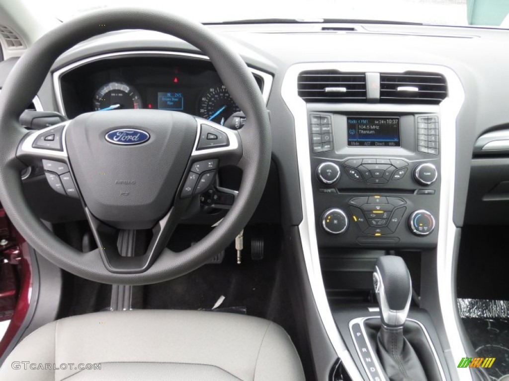 2013 Ford Fusion S Earth Gray Dashboard Photo #72409709