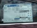 2013 Ford Fusion S Window Sticker