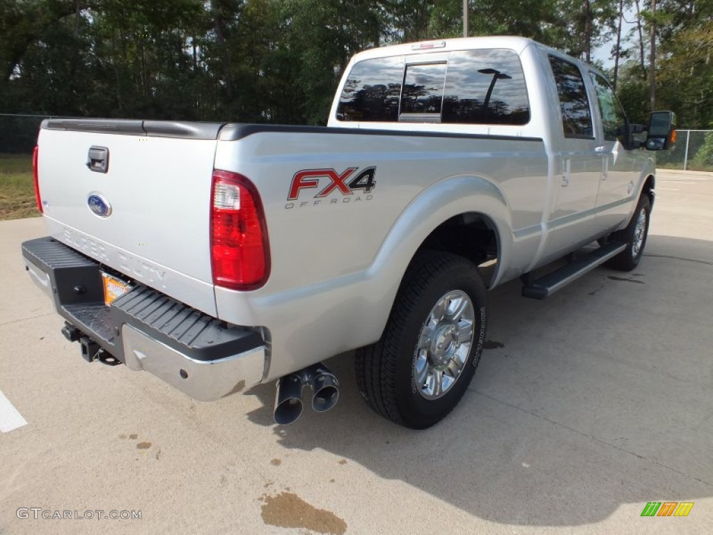 2012 F250 Super Duty Lariat Crew Cab 4x4 - Ingot Silver Metallic / Black photo #5