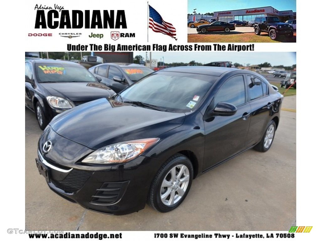 2010 MAZDA3 i Sport 4 Door - Black Mica / Black photo #1