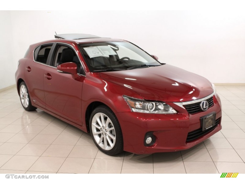 2011 CT 200h Hybrid Premium - Matador Red Mica / Black photo #1
