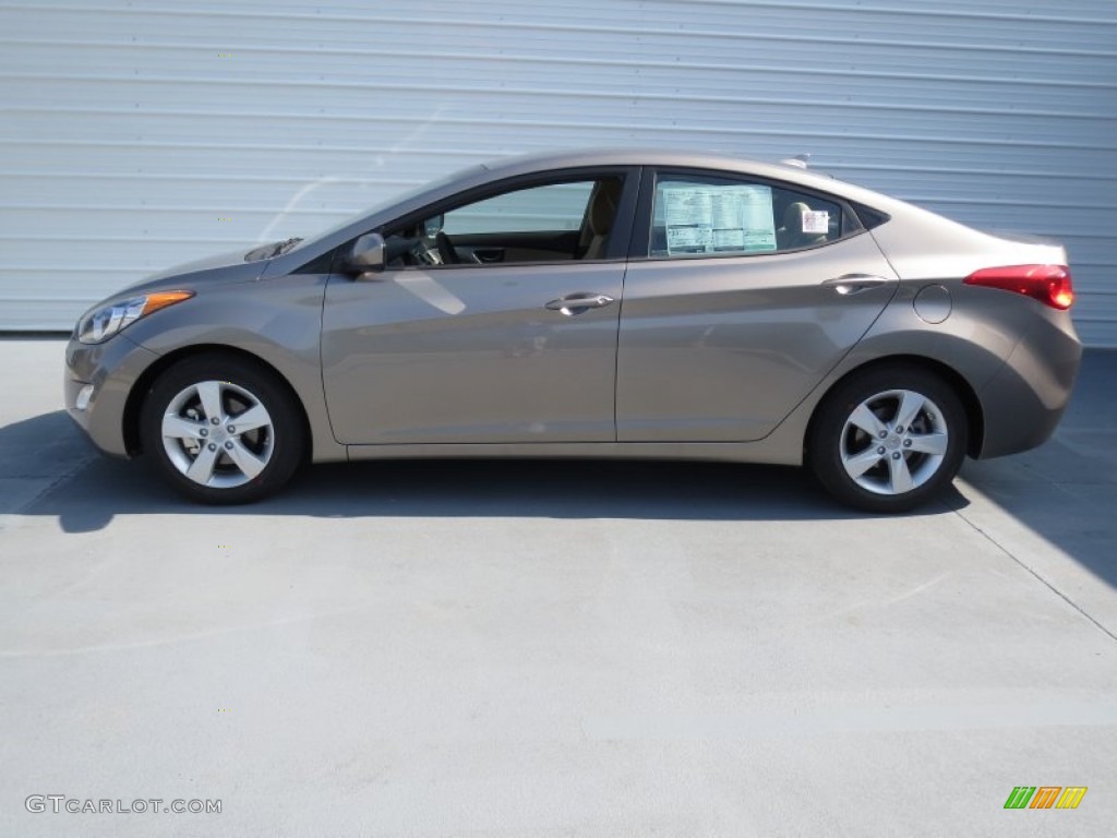 2013 Elantra GLS - Desert Bronze / Beige photo #5