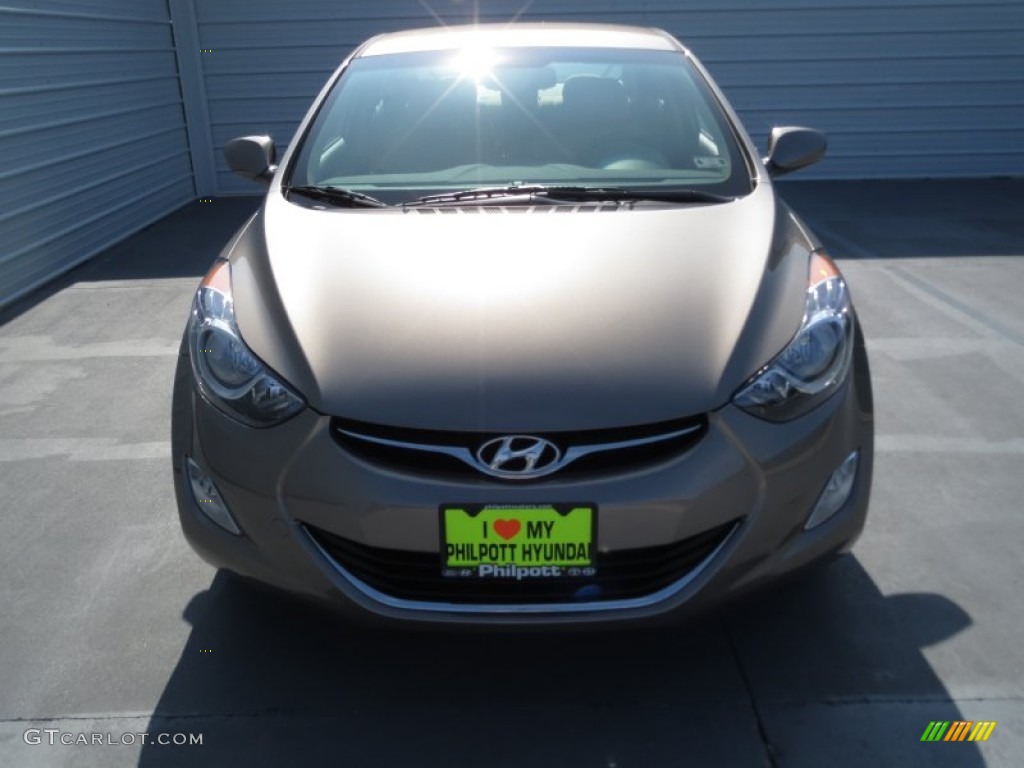 2013 Elantra GLS - Desert Bronze / Beige photo #7