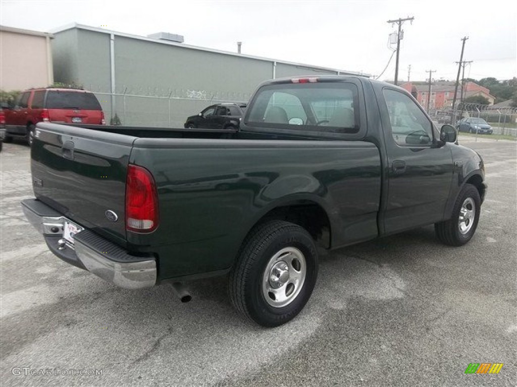 2002 F150 XL Regular Cab - Dark Highland Green Metallic / Medium Parchment photo #3