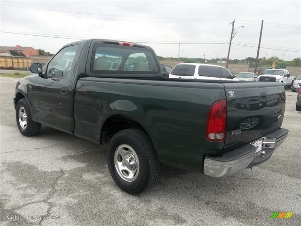 2002 F150 XL Regular Cab - Dark Highland Green Metallic / Medium Parchment photo #5