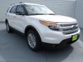 2013 White Platinum Tri-Coat Ford Explorer XLT EcoBoost  photo #1