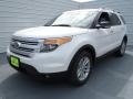 2013 White Platinum Tri-Coat Ford Explorer XLT EcoBoost  photo #6