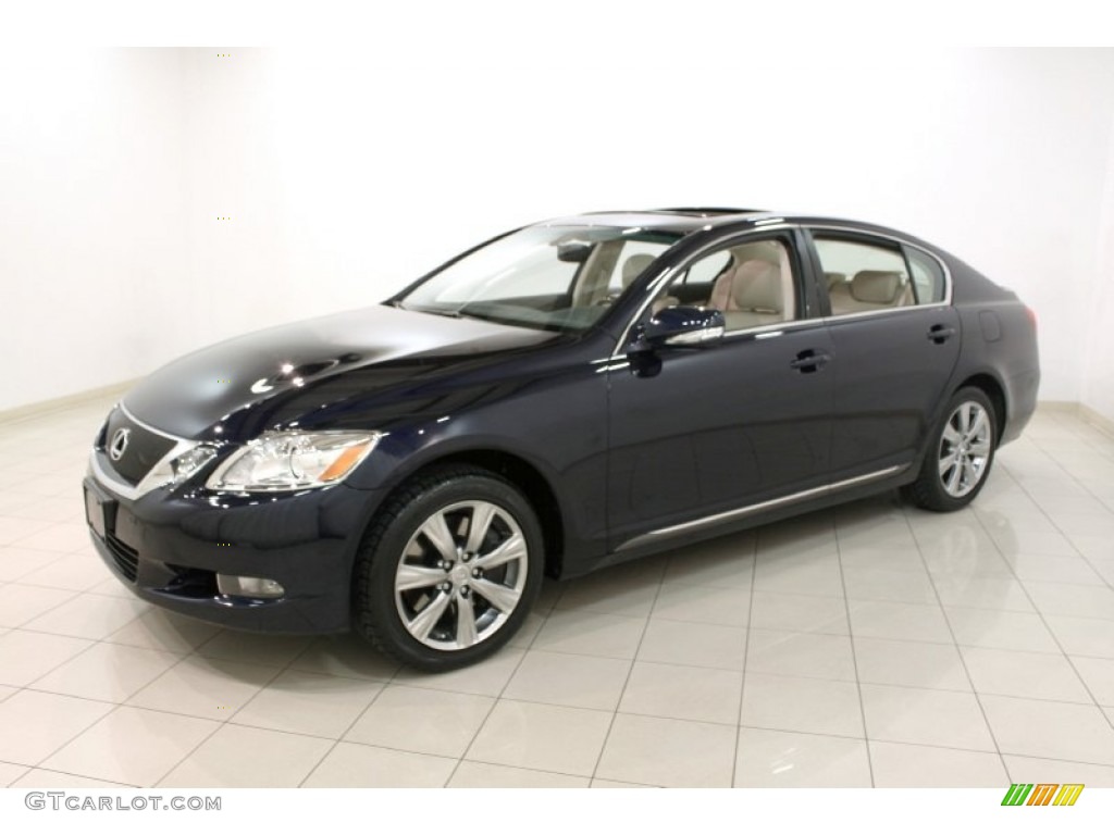 2010 GS 350 AWD - Deep Sea Blue Mica / Parchment photo #3