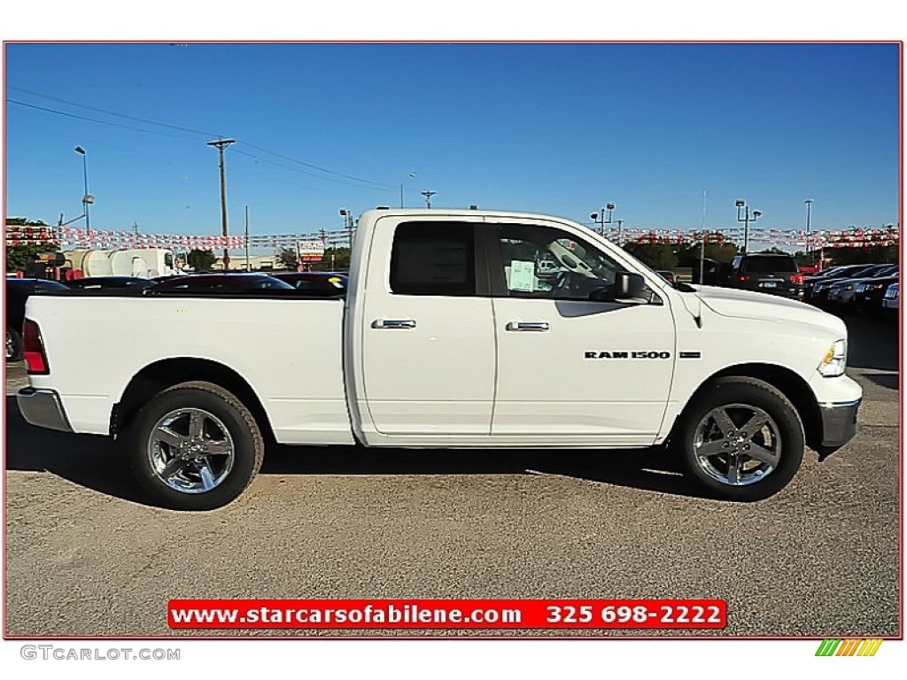 2012 Ram 1500 Lone Star Quad Cab - Bright White / Light Pebble Beige/Bark Brown photo #9