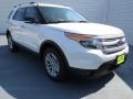 2013 White Platinum Tri-Coat Ford Explorer XLT EcoBoost  photo #1