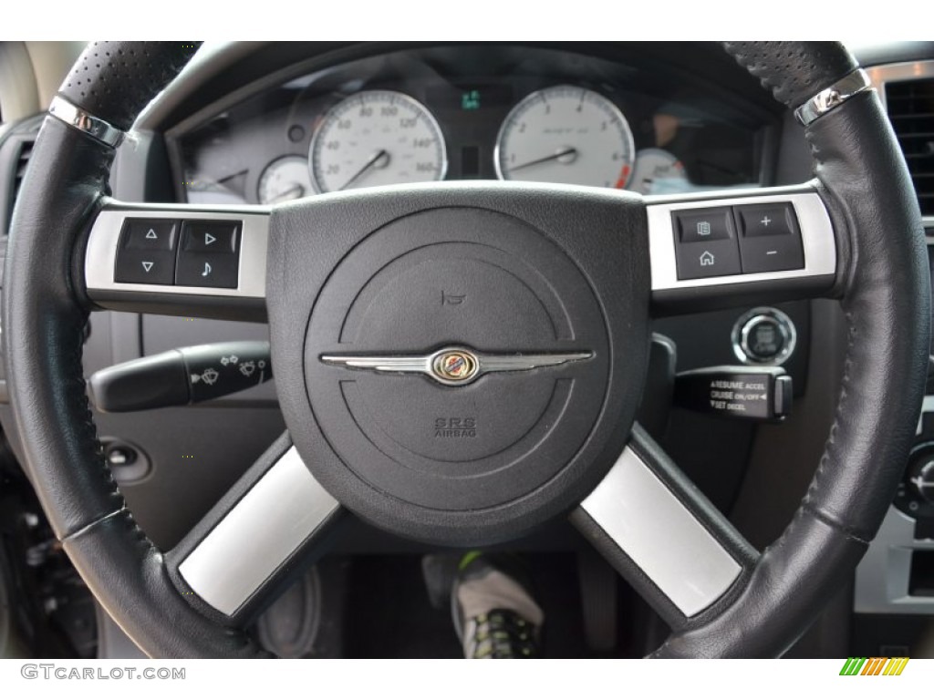2010 Chrysler 300 SRT8 Dark Slate Gray Steering Wheel Photo #72415970