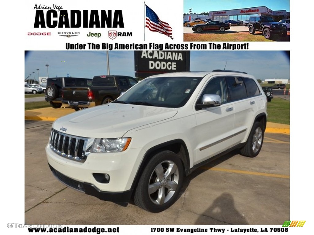 2011 Grand Cherokee Limited - Stone White / Black/Light Frost Beige photo #1