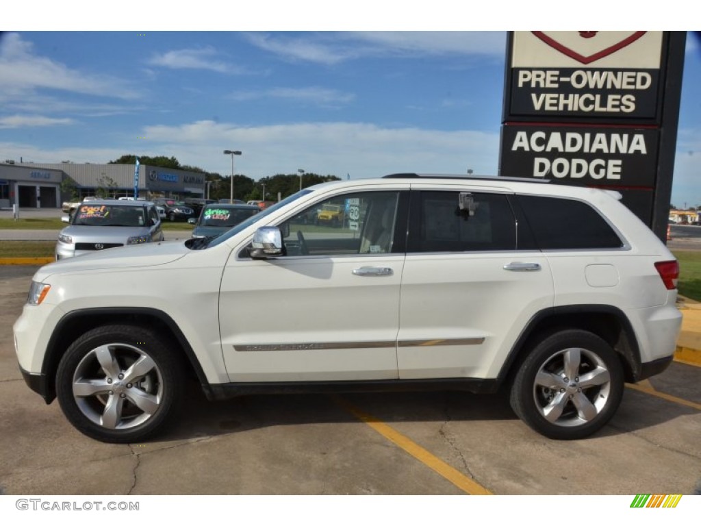 2011 Grand Cherokee Limited - Stone White / Black/Light Frost Beige photo #2
