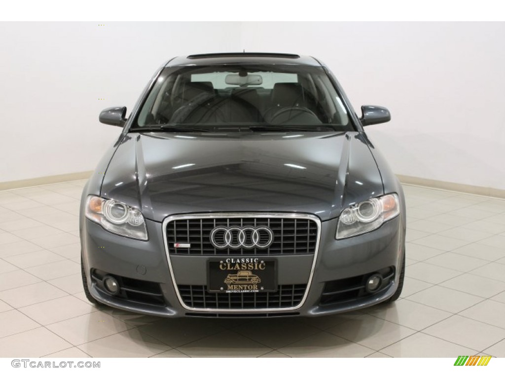 2008 A4 2.0T quattro Sedan - Dolphin Grey Metallic / Black photo #2