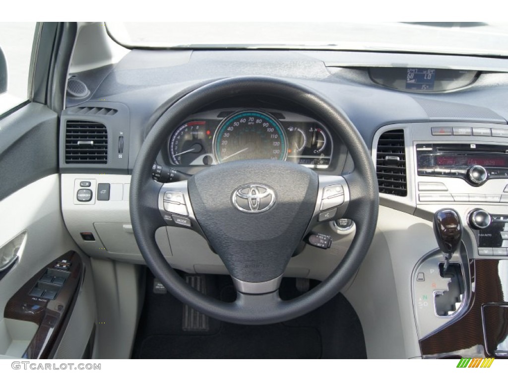2009 Toyota Venza V6 Ivory Steering Wheel Photo #72419915