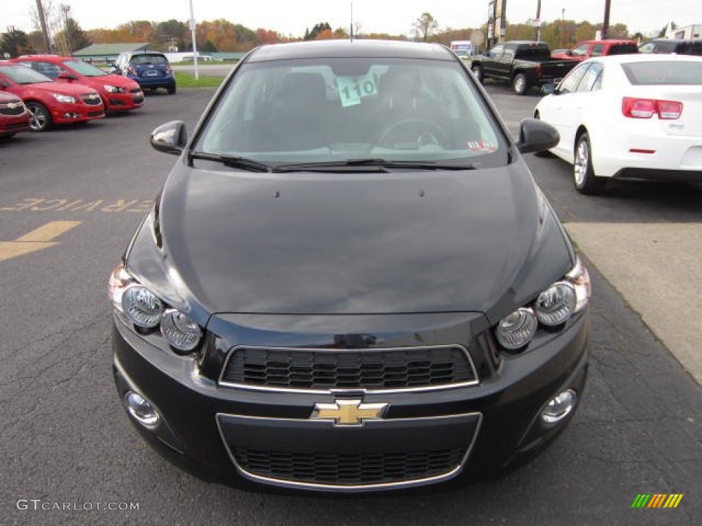 Black Granite Metallic 2013 Chevrolet Sonic LT Sedan Exterior Photo #72421334