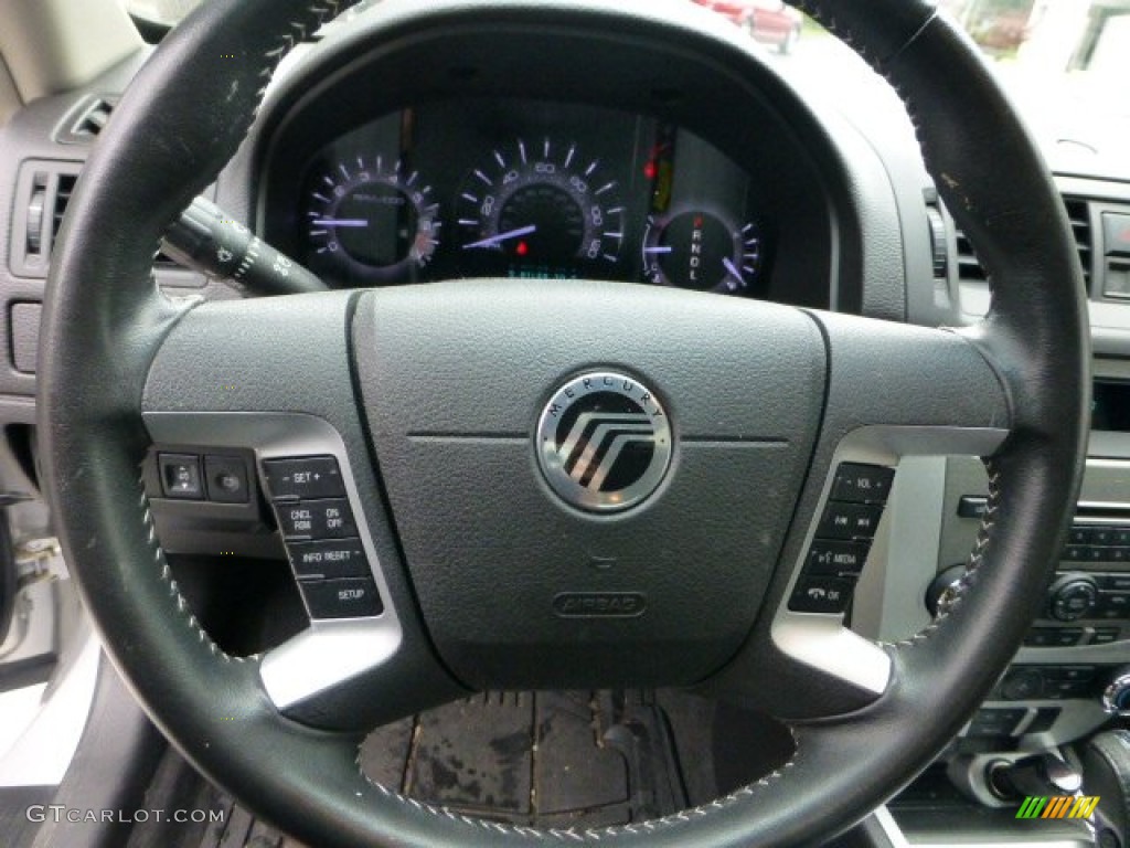 2011 Mercury Milan I4 Dark Charcoal Steering Wheel Photo #72425342
