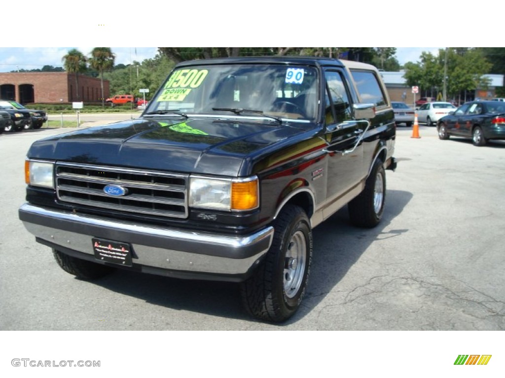 1990 Bronco Eddie Bauer 4x4 - Raven Black / Chestnut photo #7