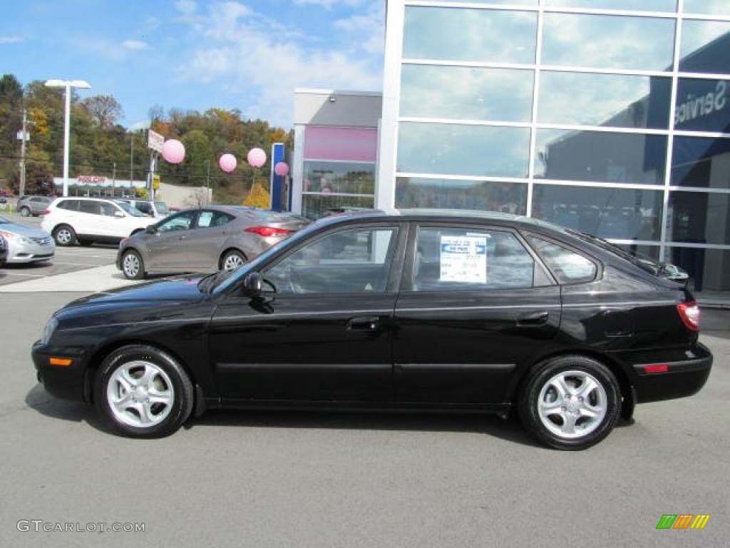 2006 Elantra GT Hatchback - Ebony Black / Gray photo #2