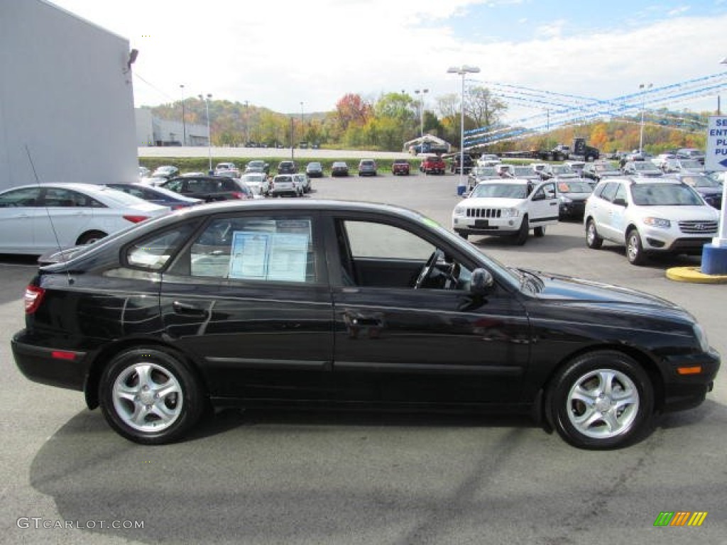 2006 Elantra GT Hatchback - Ebony Black / Gray photo #7