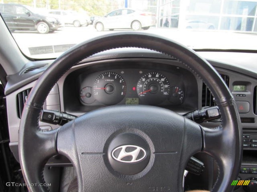 2006 Elantra GT Hatchback - Ebony Black / Gray photo #17