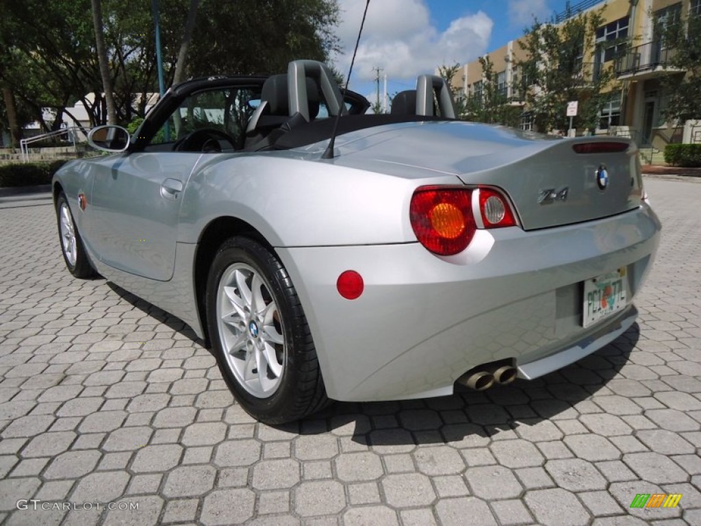 2004 Z4 2.5i Roadster - Titanium Silver Metallic / Black photo #7