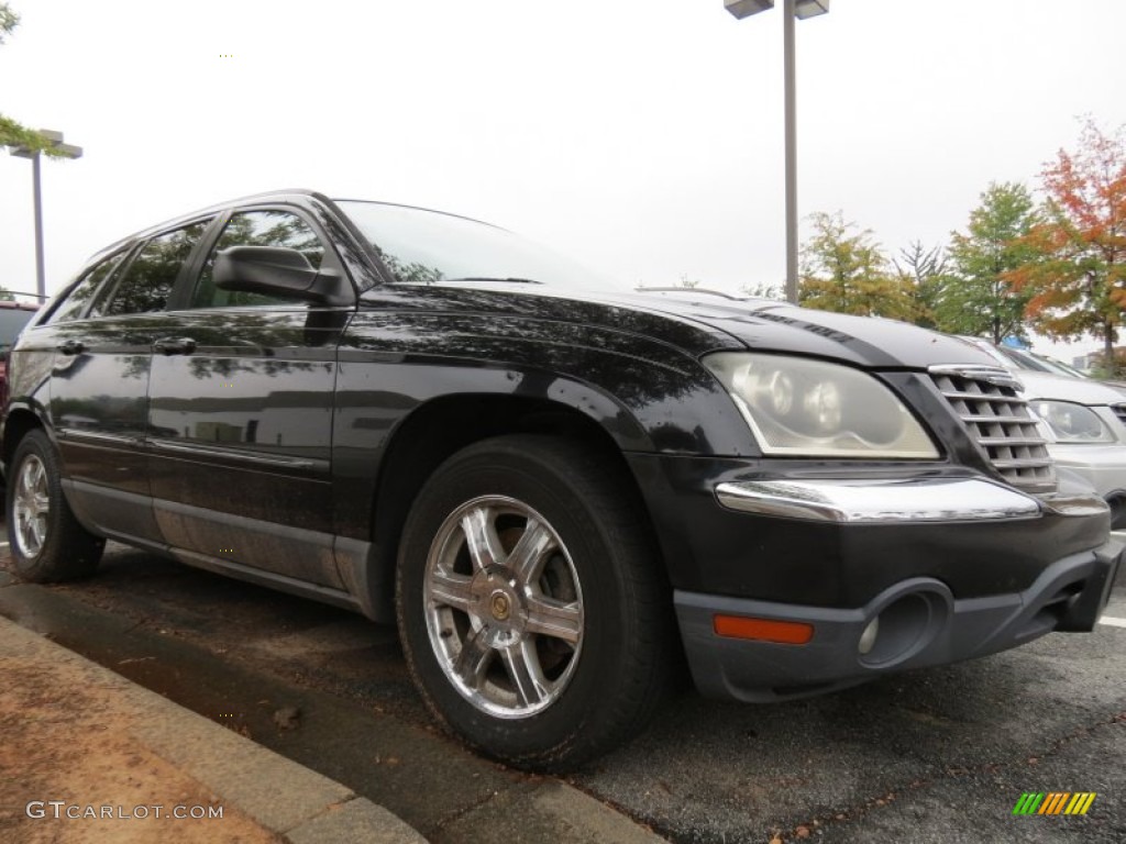 2004 Pacifica  - Brilliant Black Crystal Pearl / Light Taupe photo #4