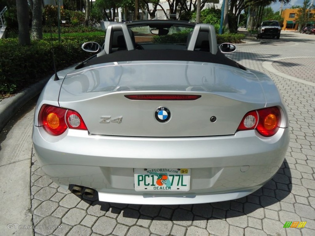 2004 Z4 2.5i Roadster - Titanium Silver Metallic / Black photo #10