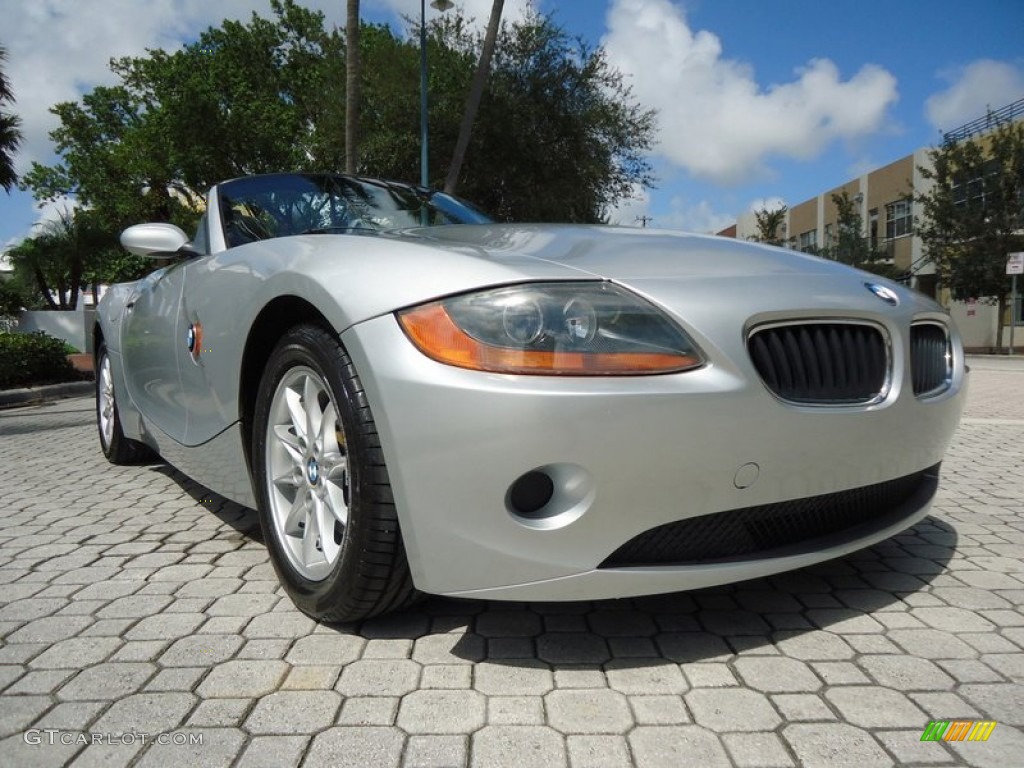 2004 Z4 2.5i Roadster - Titanium Silver Metallic / Black photo #11