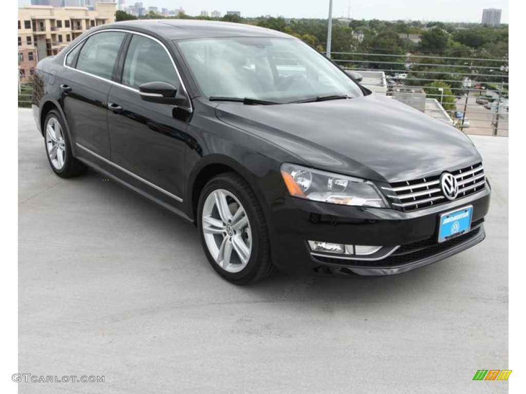 2013 Passat V6 SEL - Black / Titan Black photo #1