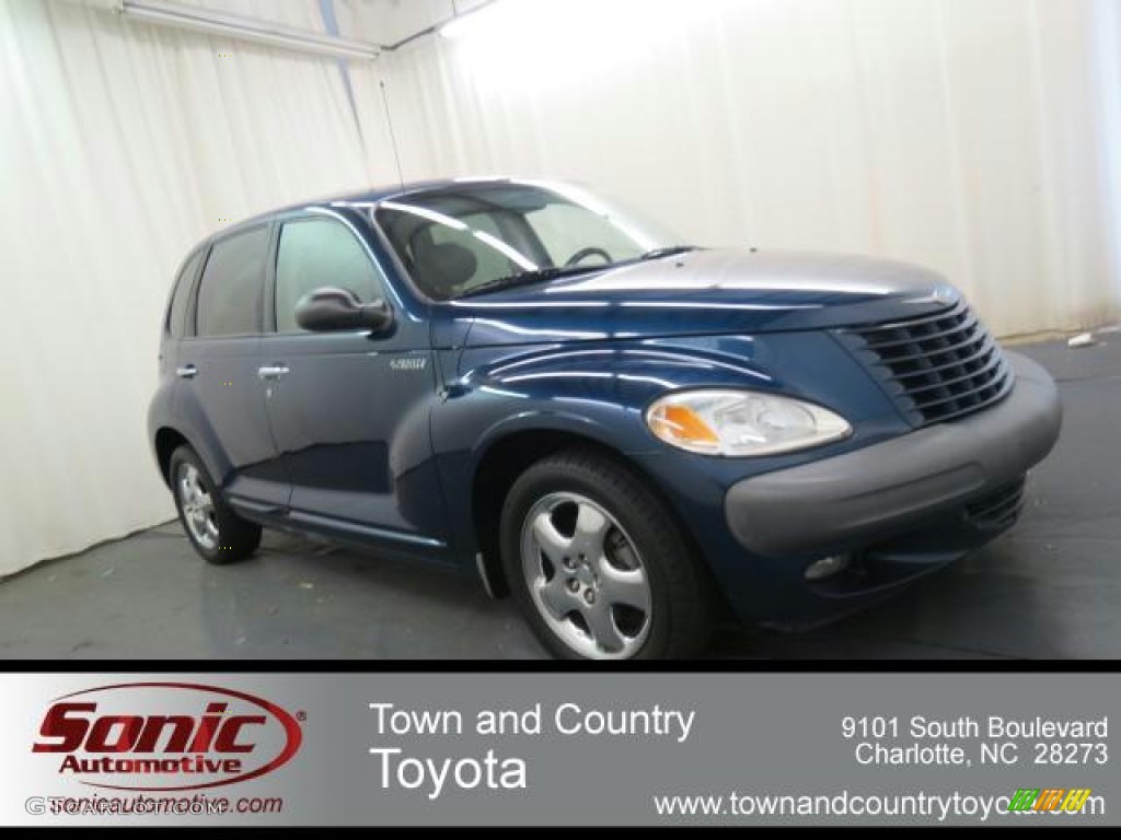 2001 PT Cruiser Limited - Patriot Blue Pearl / Taupe/Pearl Beige photo #1