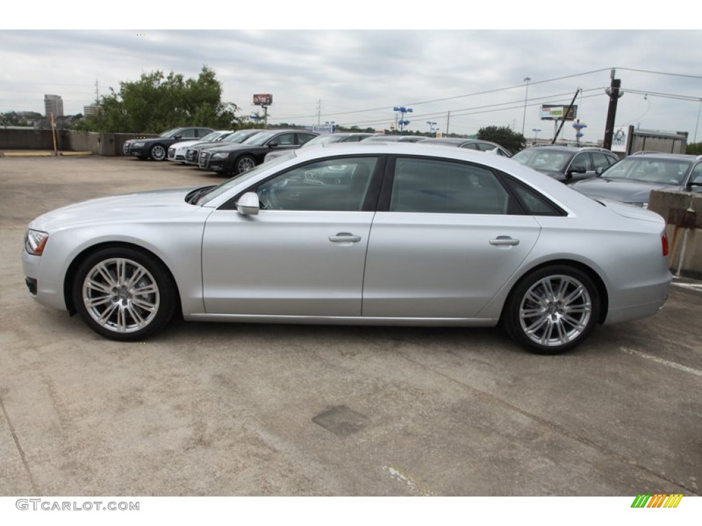 Ice Silver Metallic 2013 Audi A8 L 4.0T quattro Exterior Photo #72431133