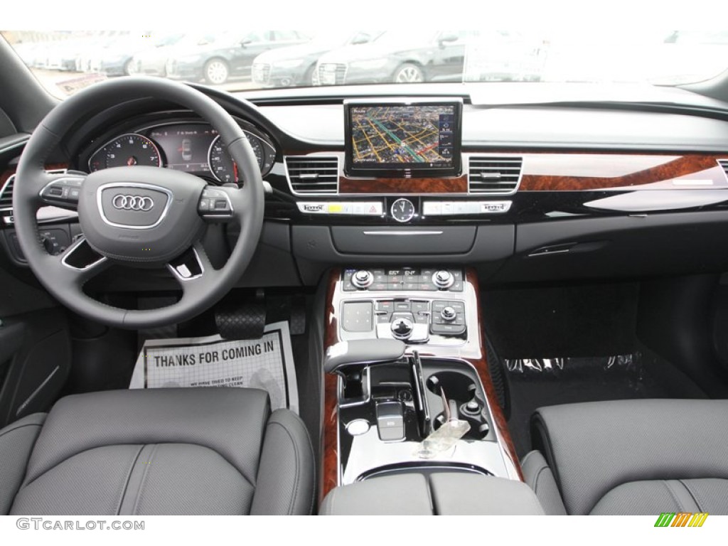 2013 Audi A8 L 4.0T quattro Black Dashboard Photo #72431366