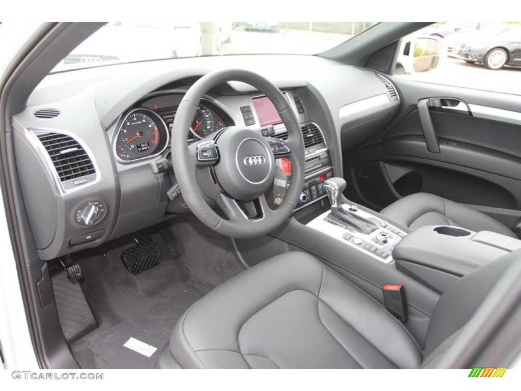 Black Interior 2013 Audi Q7 3.0 S Line quattro Photo #72431966