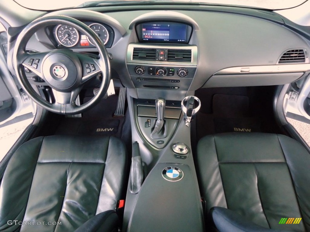 2005 BMW 6 Series 645i Coupe Black Dashboard Photo #72434187