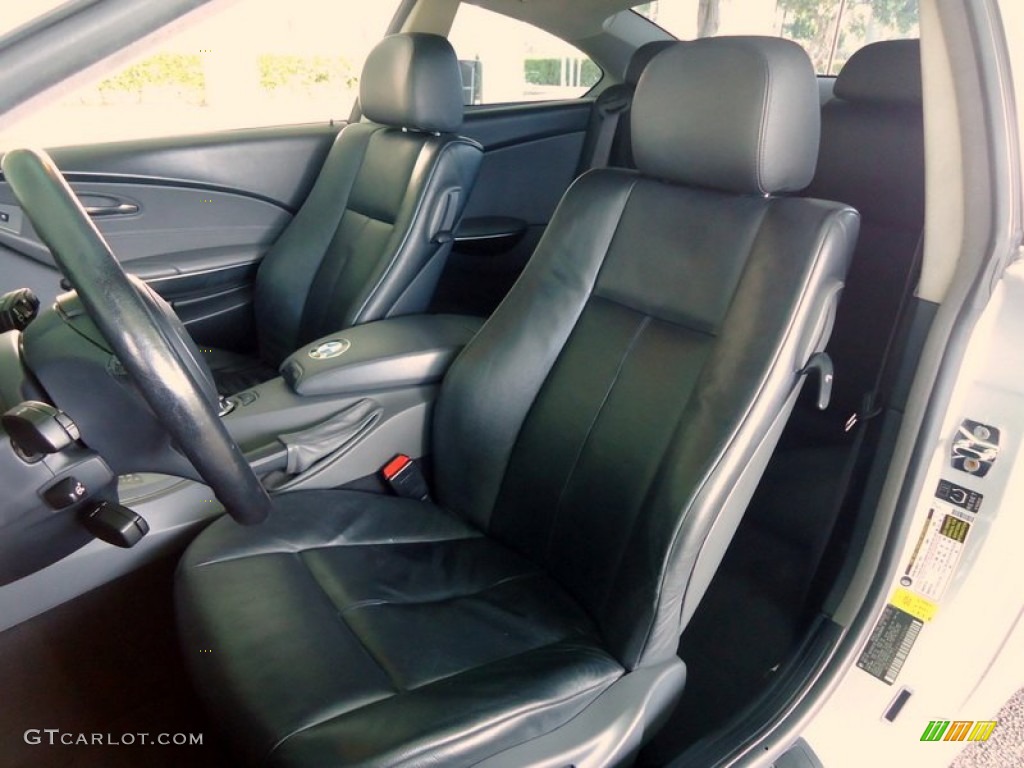 Black Interior 2005 BMW 6 Series 645i Coupe Photo #72434402
